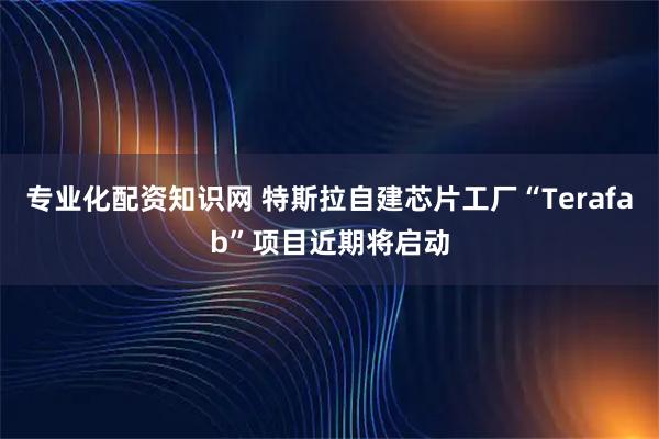 专业化配资知识网 特斯拉自建芯片工厂“Terafab”项目近期将启动
